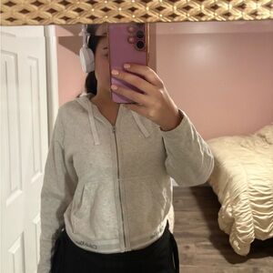 Calvin Klein Gray Zip-Up Hoodie